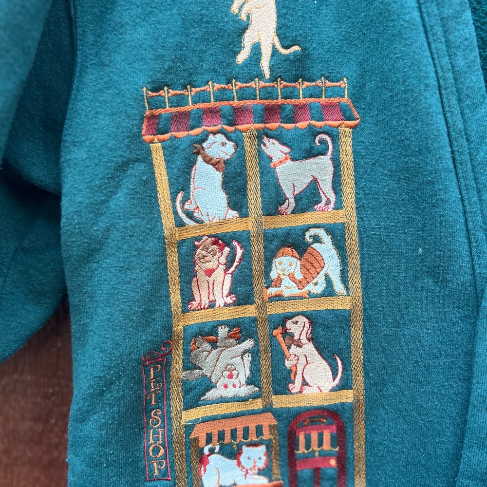 Vintage “How Much is that doggie in the window “ dog lover cardigan size medium - Picture 2 of 5